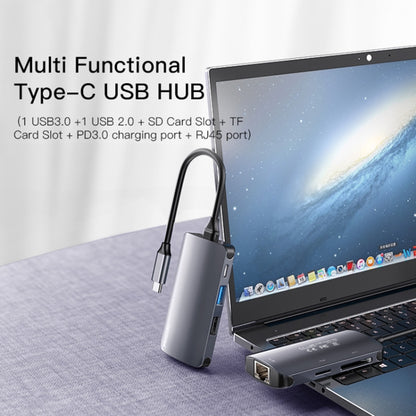 Hub USB-C Yesido HB15, 6in1, Gri