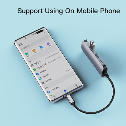 Hub USB-C Yesido HB15, 6in1, Gri