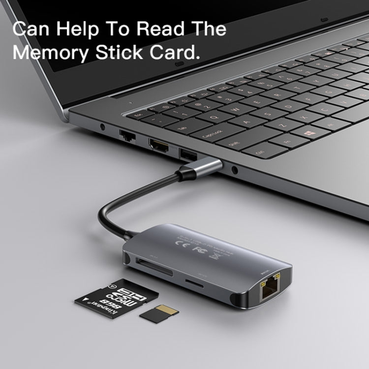 Hub USB-C Yesido HB15, 6in1, Gri