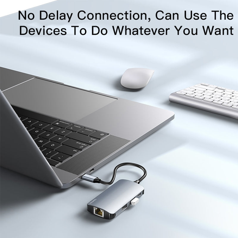 Hub USB-C Yesido HB15, 6in1, Gri