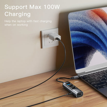 Hub USB-C Yesido HB22, 5in1, Gri