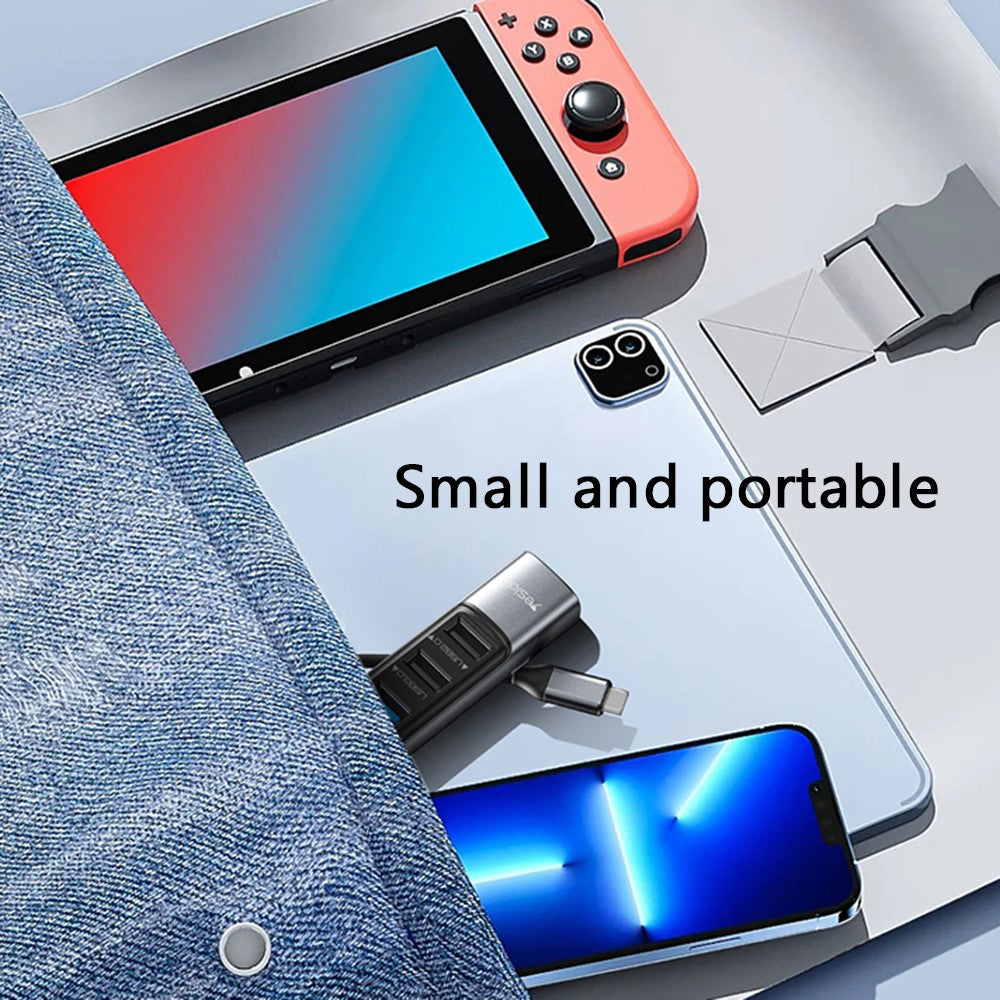 Hub USB-C Yesido HB24, 5in1, Gri