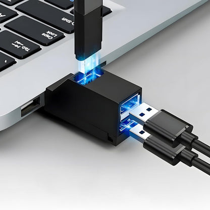 Hub USB Techsuit H11 EchoLink, 3in1, Negru