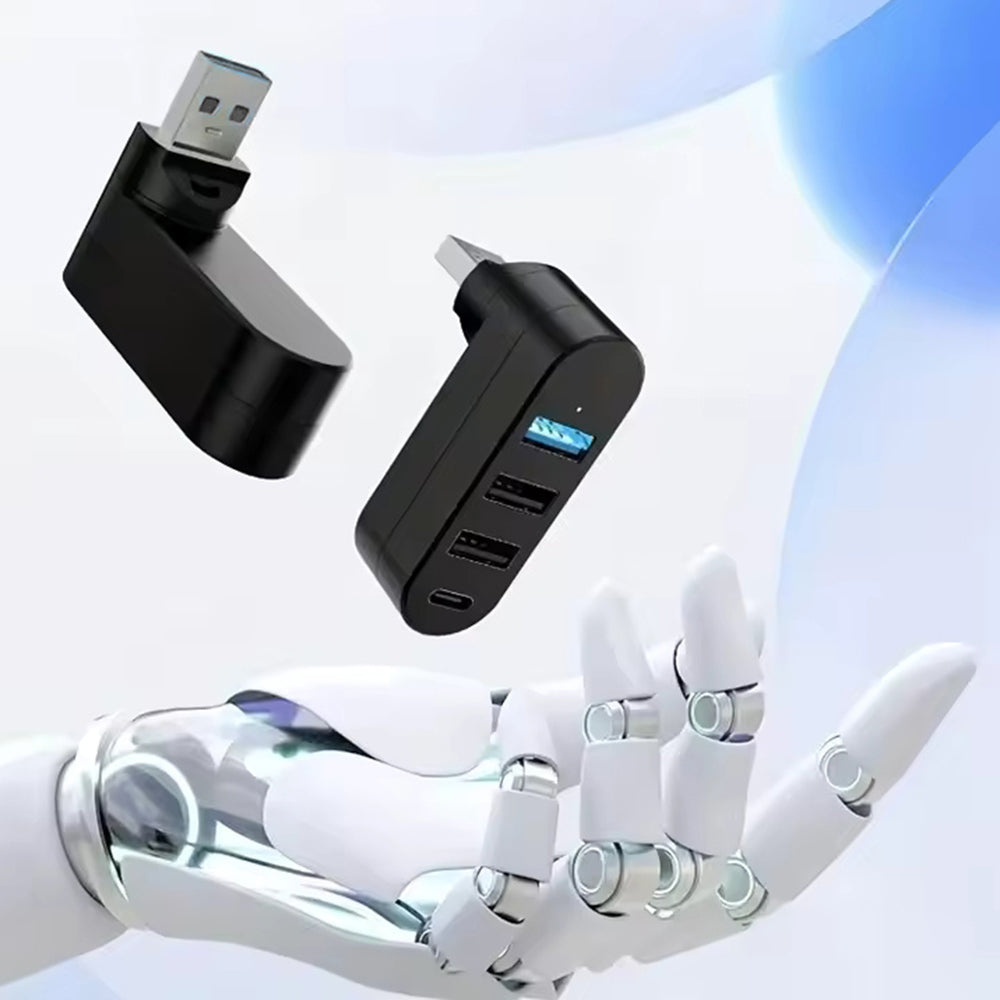 Hub USB Techsuit H17 SplitterNode, 4in1, Negru