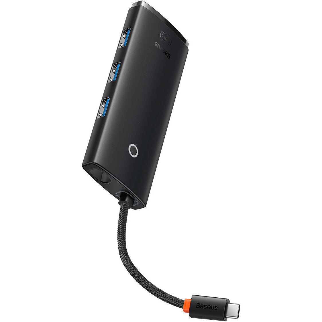 Hub USB-C Baseus Lite, 3 X USB-A 3.0 - USB-C - HDMI, Negru WKQX040001