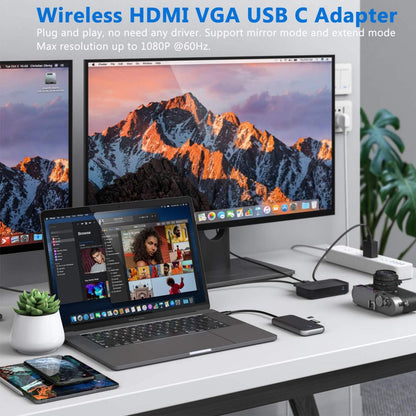 Hub USB-C SiGN, 1 x USB-C - 1 x HDMI - 1 x VGA - 1 x Jack 3.5mm, Negru SN-TVBT01