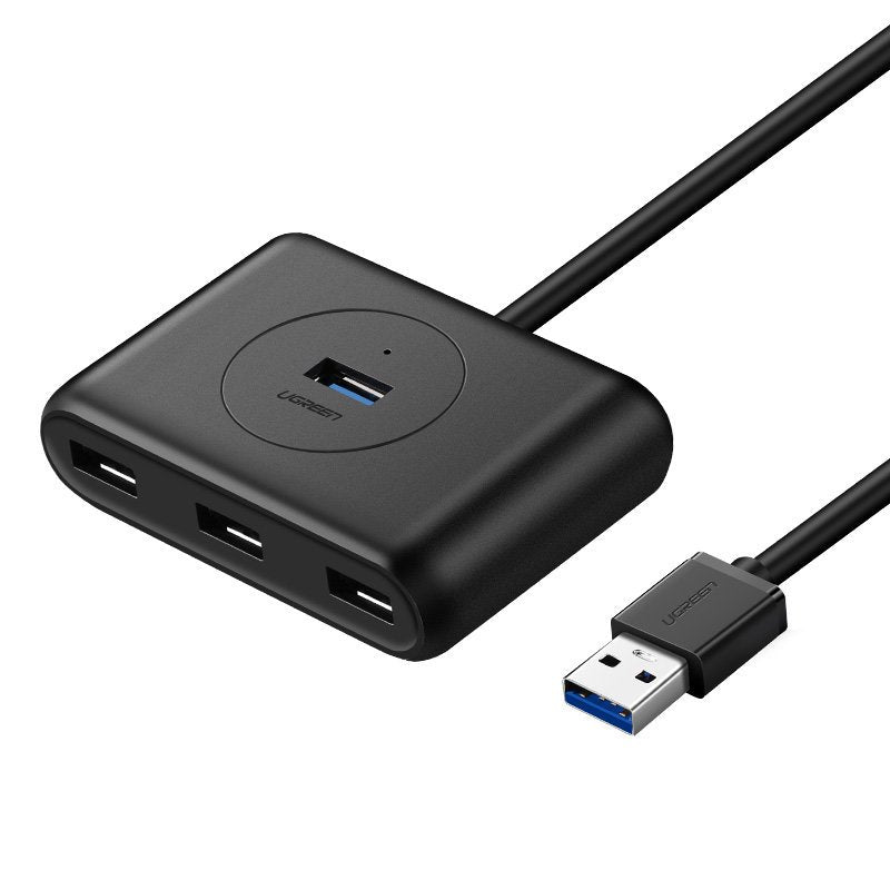 Hub USB UGREEN CR113, 4 x USB-A 3.0, 1m, Negru