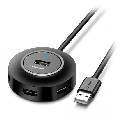 Hub USB UGREEN CR106, 4 x USB-A, 1m, Negru