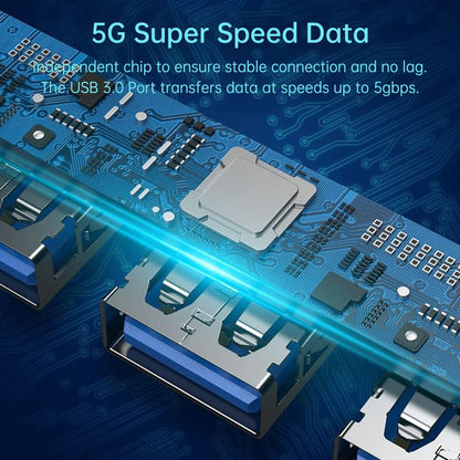 Hub USB / USB-C Techsuit H8 DataBridge, 4in1, Gri