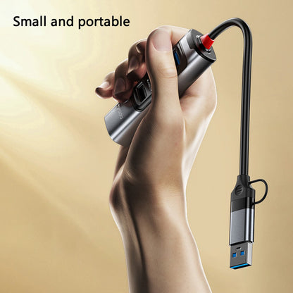 Hub USB / USB-C Yesido HB20, 5in1, Gri