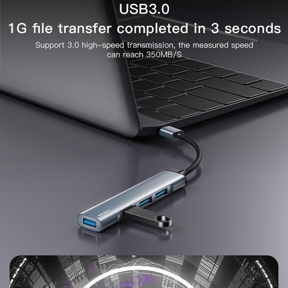 Hub USB Yesido HB18, 4in1, Gri