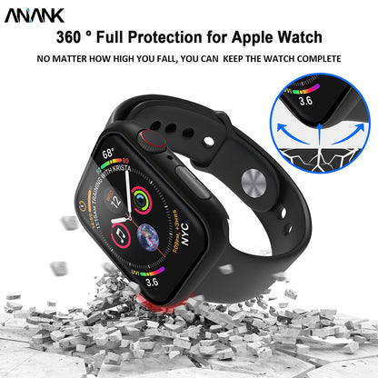 Husa Anank Screen Guard pentru Apple Watch Series 7 41mm, Neagra