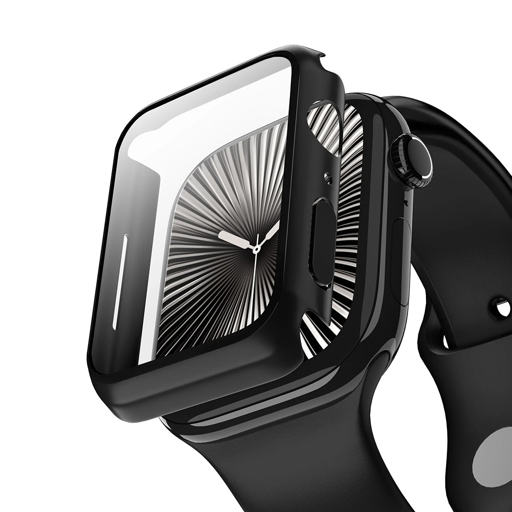 Husa Anank Screen Guard pentru Apple Watch Series 7 45mm, Neagra