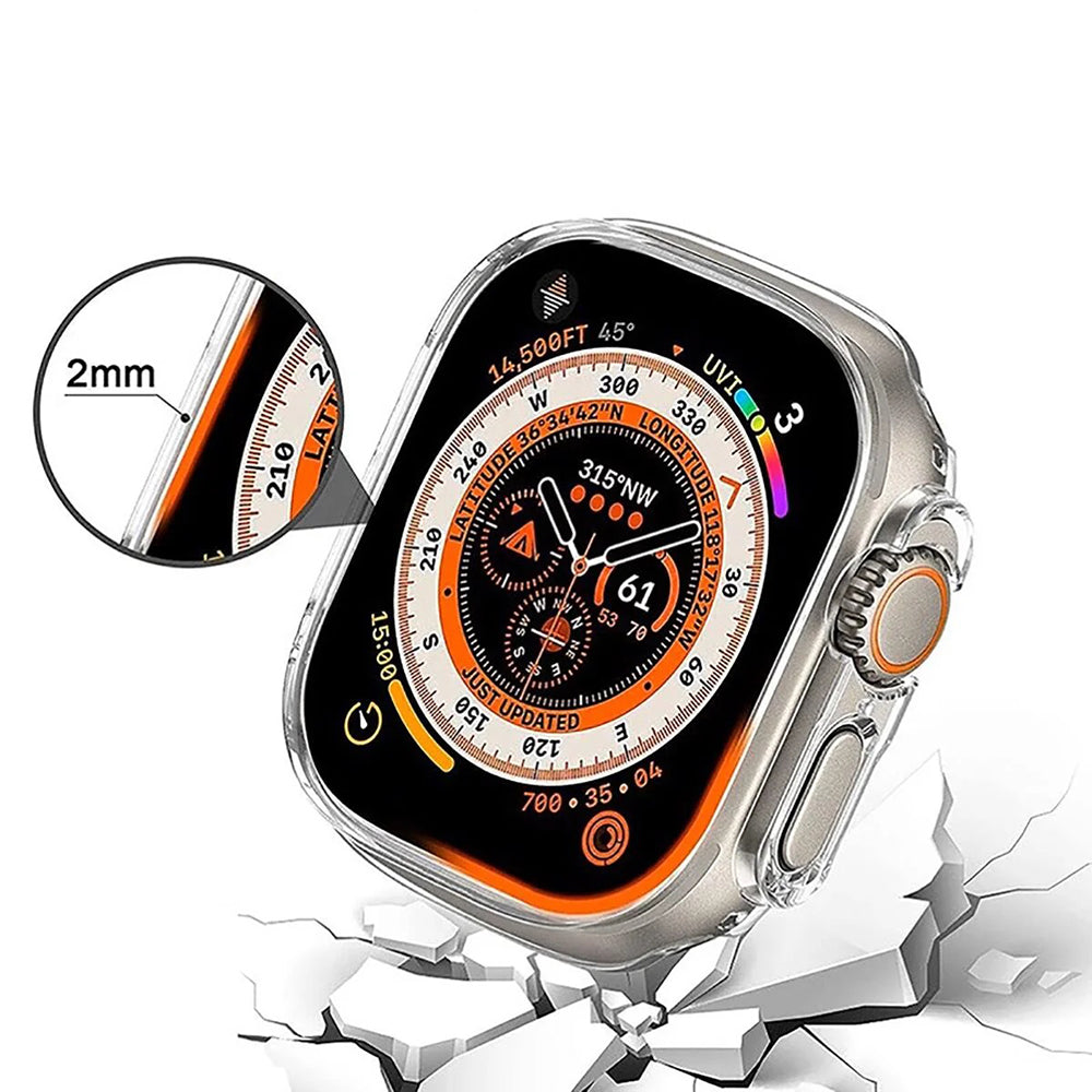 Husa Anank Screen Guard pentru Apple Watch Series 7 45mm, Neagra