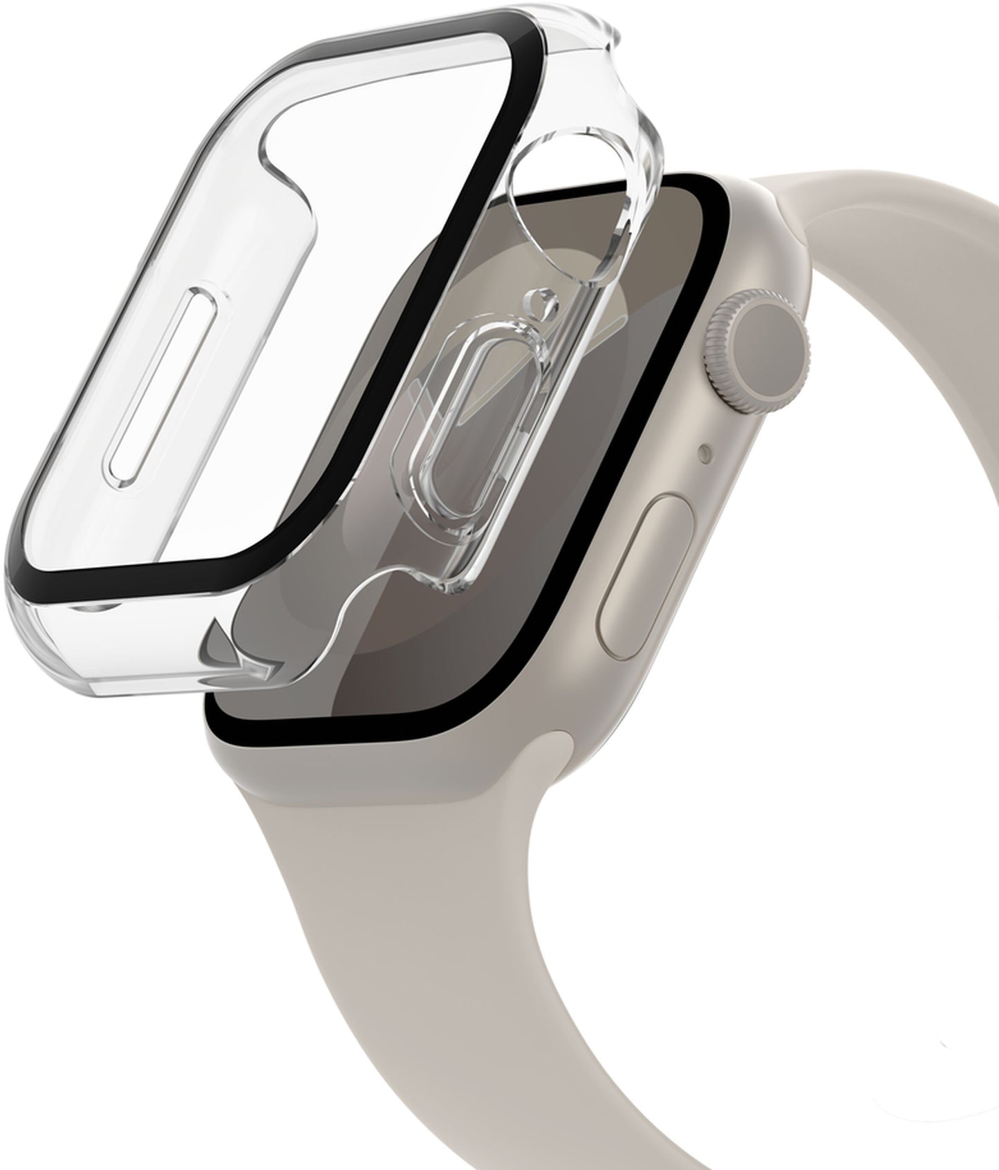 Husa Belkin ScreenForce TemperedCurve pentru Apple Watch  40mm / 41mm Series, Transparenta OVG003zzCL