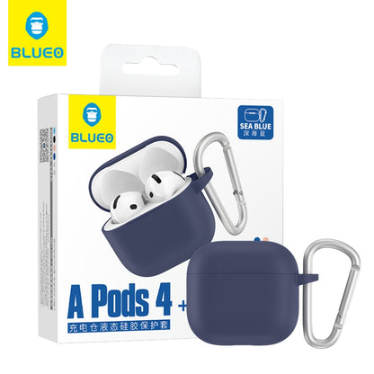 Husa Blueo Liquid pentru Apple AirPods 4, Bleumarin