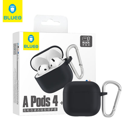 Husa Blueo Liquid pentru Apple AirPods 4, Neagra