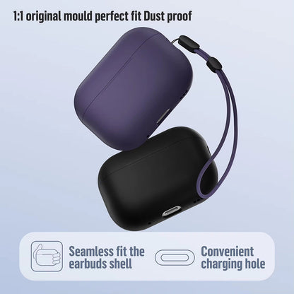 Husa Blueo Liquid pentru Apple AirPods Pro 2, Bleumarin