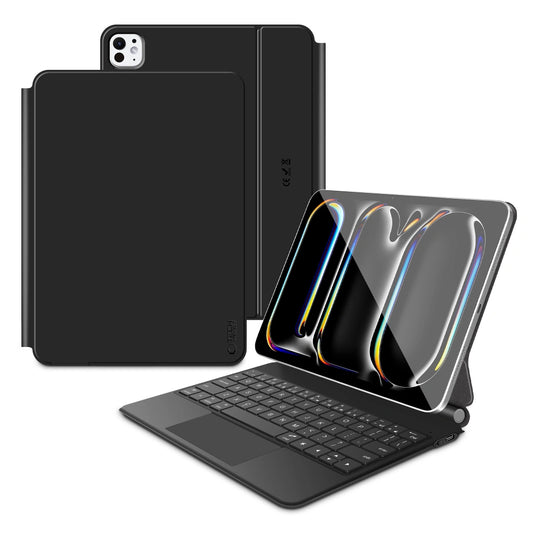 Husa Cu Tastatura pentru Apple iPad Pro 11 (2025) / (2024), Tech-Protect, SmartCase Magnetic, Neagra
