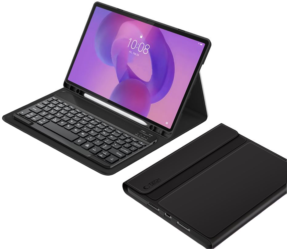 Husa Cu Tastatura pentru Lenovo Idea Tab Pro, Tech-Protect, SC PEN, Neagra