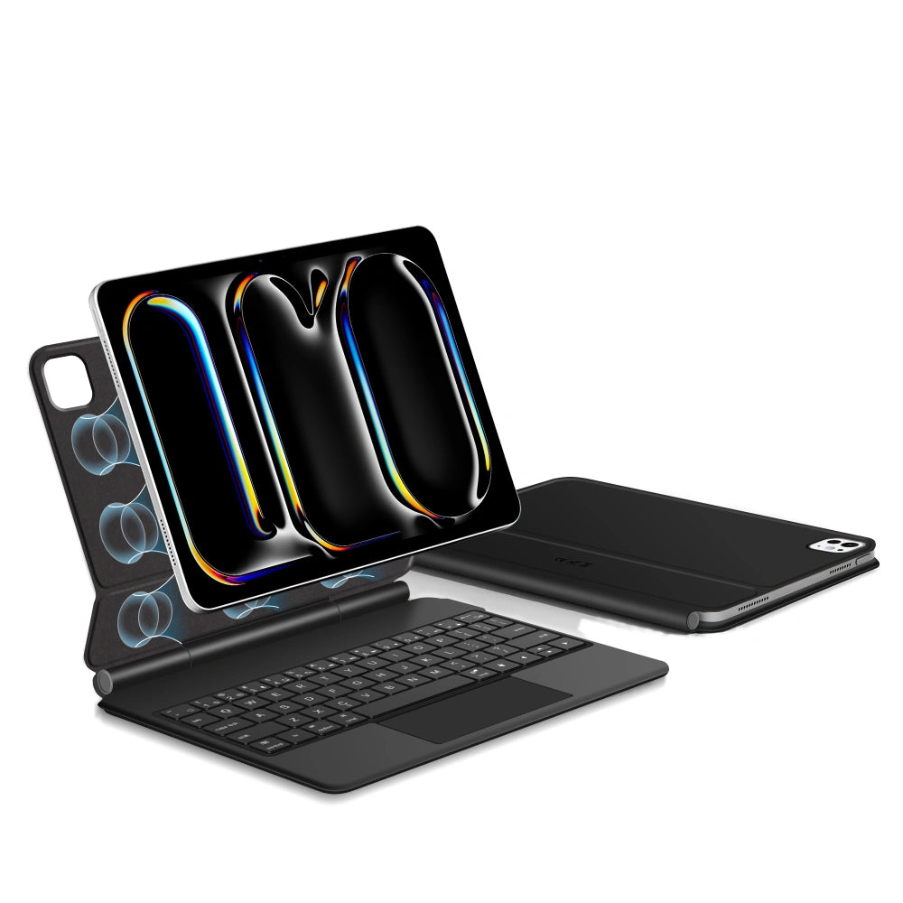 Husa Cu Tastatura pentru Apple iPad Pro 13 (2025) / (2024), Tech-Protect, SmartCase Magnetic, Neagra