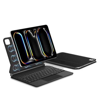 Husa Cu Tastatura pentru Apple iPad Pro 13 (2025) / (2024), Tech-Protect, SmartCase Magnetic, Neagra