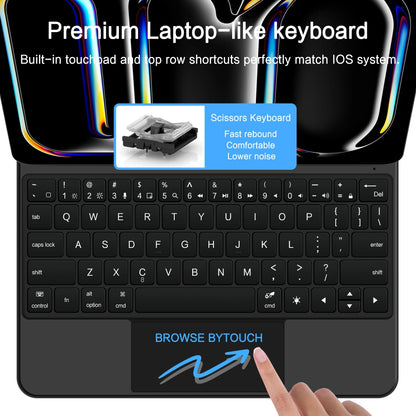 Husa Cu Tastatura pentru Apple iPad Pro 13 (2025) / (2024), Tech-Protect, SmartCase Magnetic, Neagra