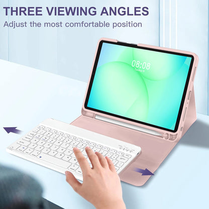 Husa Cu Tastatura pentru Samsung Galaxy Tab A11+ / Tab A9+, Tech-Protect, SC PEN, Roz