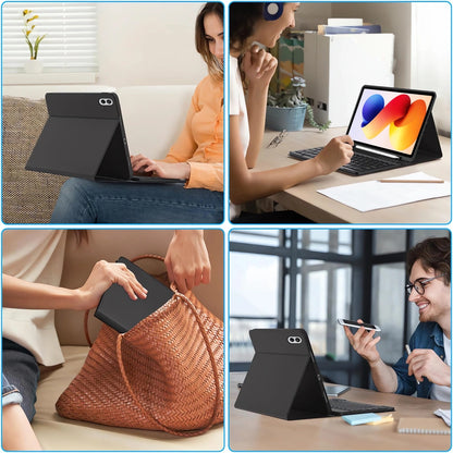Husa Cu Tastatura pentru Xiaomi Poco Pad M1 / Redmi Pad 2 Pro, Tech-Protect, SC PEN, Neagra