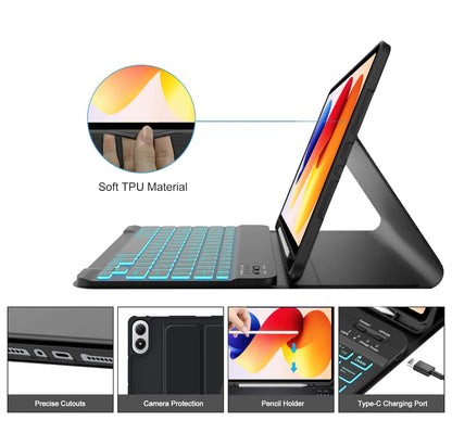 Husa Cu Tastatura pentru Xiaomi Poco Pad M1 / Redmi Pad 2 Pro, Tech-Protect, SC PEN, Neagra