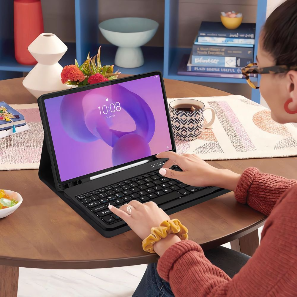 Husa Cu Tastatura pentru Lenovo Idea Tab Pro, Tech-Protect, SC PEN, Neagra