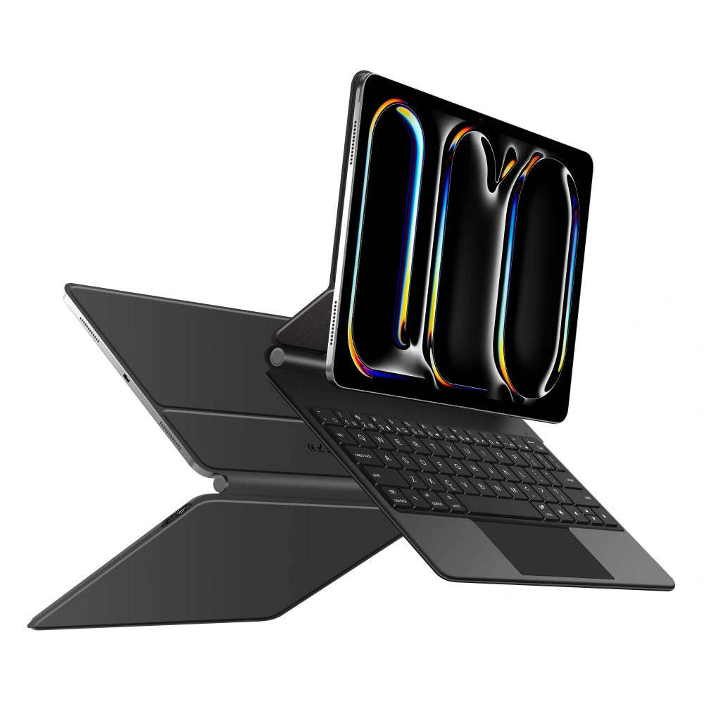 Husa Cu Tastatura pentru Apple iPad Pro 13 (2025) / (2024), Tech-Protect, SmartCase Magnetic, Neagra