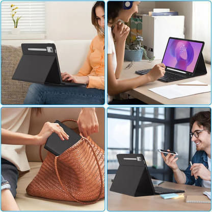 Husa Cu Tastatura pentru Lenovo Idea Tab Pro, Tech-Protect, SC PEN, Neagra