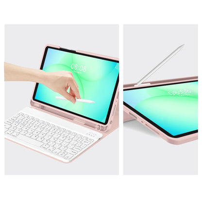 Husa Cu Tastatura pentru Samsung Galaxy Tab A11+ / Tab A9+, Tech-Protect, SC PEN, Roz