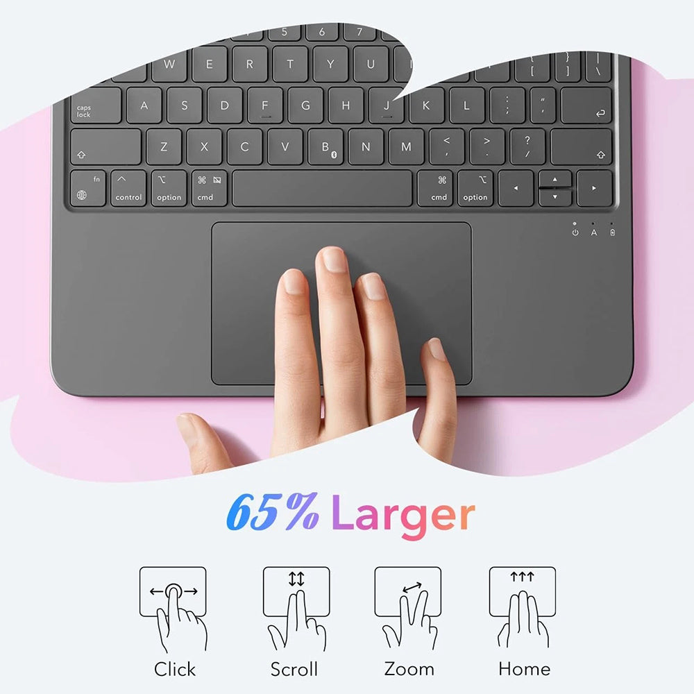 Husa cu Tastatura pentru Apple iPad (2025) / (2022), ESR, Flex, Gri