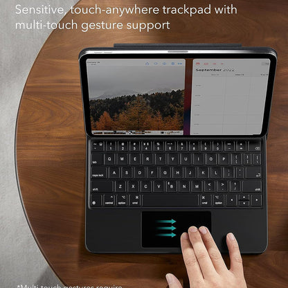 Husa cu Tastatura pentru Apple iPad (2025) / (2022), ESR, Rebound, Neagra