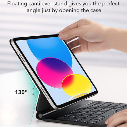 Husa cu Tastatura pentru Apple iPad (2025) / (2022), ESR, Rebound, Neagra