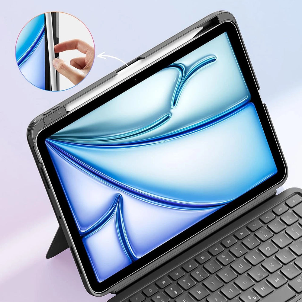 Husa cu Tastatura pentru Apple iPad Air 11 (2026) / iPad Air 11 (2025) / Air 11 (2024) / Air (2022) / Air (2020), ESR, Flex, Gri