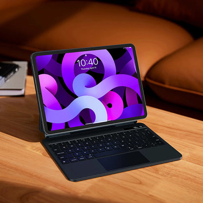 Husa cu Tastatura pentru Apple iPad Air (2022) / Air (2020) / Pro 11 (2018), Baseus, Brilliance with Digital Display, Gri