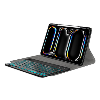 Husa cu Tastatura pentru Apple iPad Pro 11 (2024), Techsuit, CozyTab, Neagra