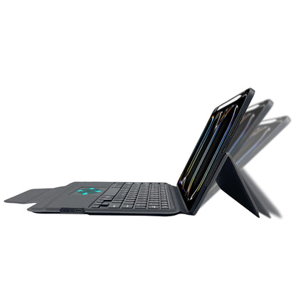 Husa cu Tastatura pentru Apple iPad Pro 11 (2024), Techsuit, KeyTab Pro, Neagra