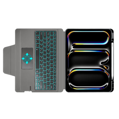 Husa cu Tastatura pentru Apple iPad Pro 13 (2024), Techsuit, KeyTab Pro, Neagra