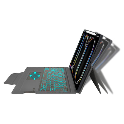 Husa cu Tastatura pentru Apple iPad Pro 13 (2024), Techsuit, KeyTab Pro, Neagra
