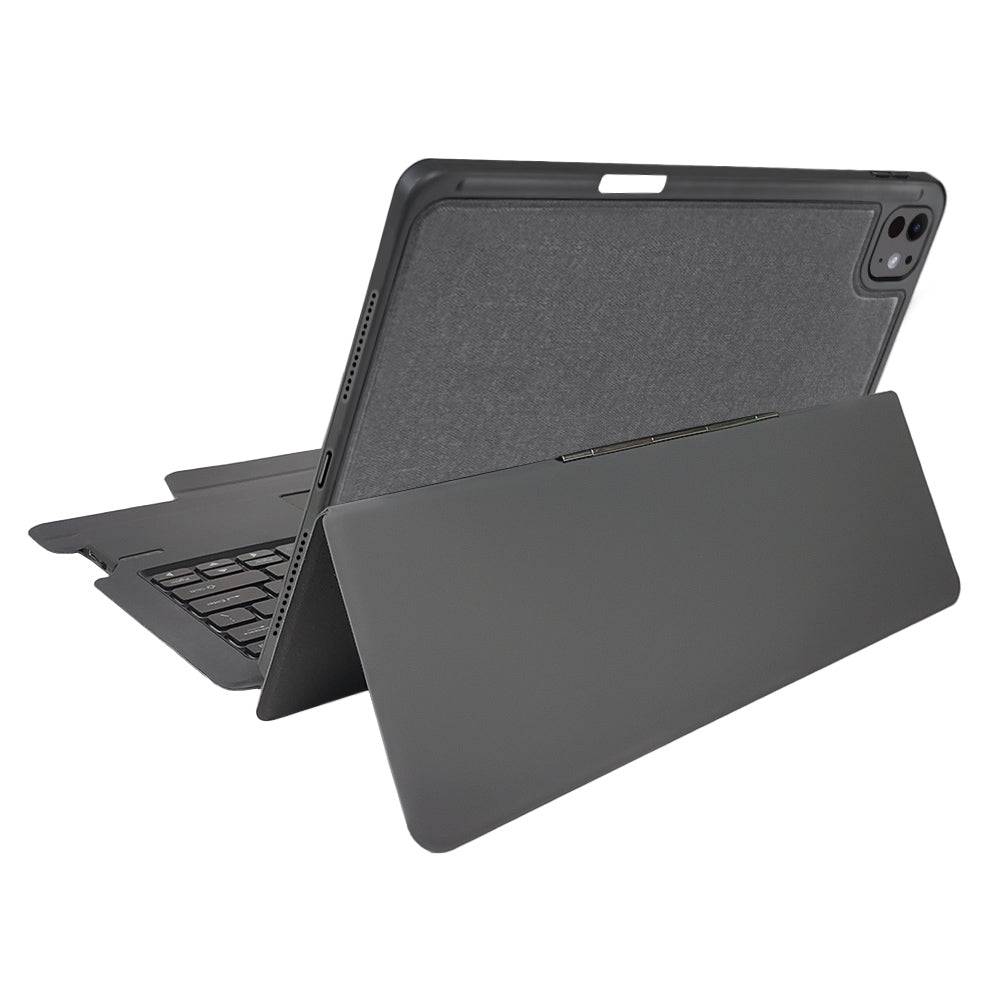 Husa cu Tastatura pentru Apple iPad Pro 13 (2024), Techsuit, KeyTab Pro, Neagra