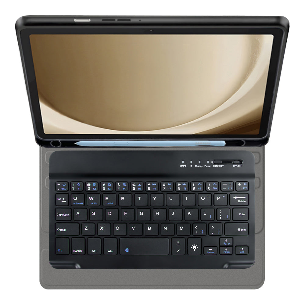 Husa cu Tastatura pentru Samsung Galaxy Tab A9+, Techsuit, CozyTab, Neagra