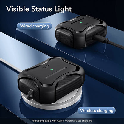Husa ESR Cyber Armor Tough pentru Apple AirPods Pro Series, Neagra