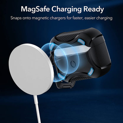 Husa ESR Cyber Armor Tough pentru Apple AirPods Pro Series, Neagra