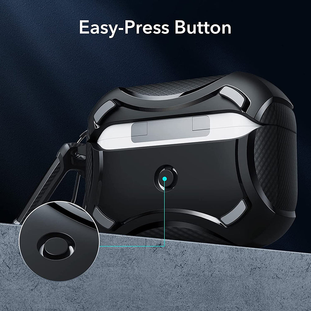 Husa ESR Cyber Armor Tough pentru Apple AirPods Pro Series, Neagra