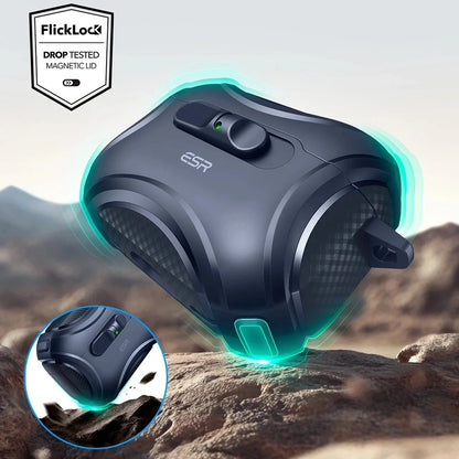Husa ESR Cyber FlickLock pentru Apple AirPods Pro 3, Albastra