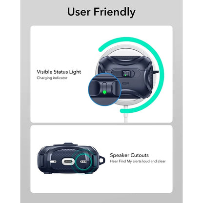 Husa ESR Cyber FlickLock pentru Apple AirPods Pro 3, Albastra